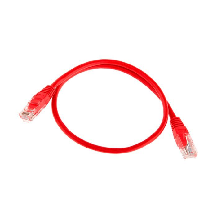 Патч-корд 0.5м, RJ-45, Cat.5e, CU, мідь, червоний Ritar (PCR-CU/0.5Rd / 04267)