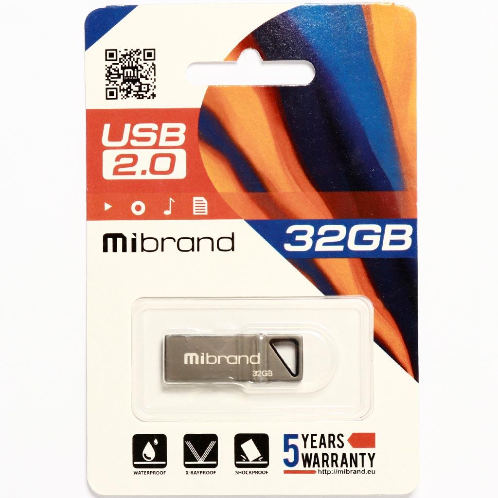 USB флеш накопитель Mibrand 64GB Stingray Grey USB 2.0 (MI2.0/ST64U5G) изображение 2