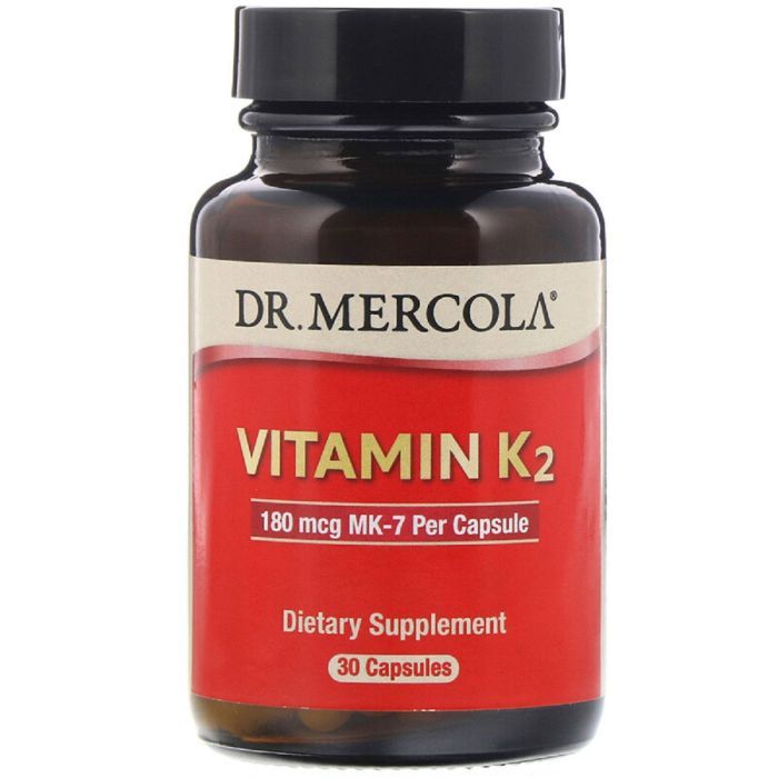 Витамин Dr. Mercola Витамин K2, 180 мкг, Vitamin K2, 30 капсул (MCL-01194)
