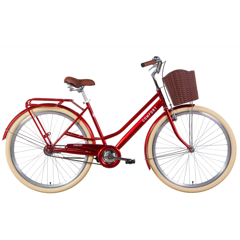 Велосипед Dorozhnik 28" COMFORT FEMALE рама-19,5" 2021 Ruby (OPS-D-28-197)