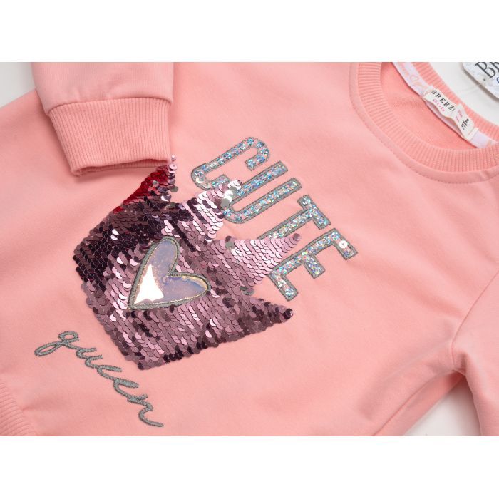 Спортивний костюм дитячий Breeze з короною перевертишем (16480-104G-peach) зображення 7