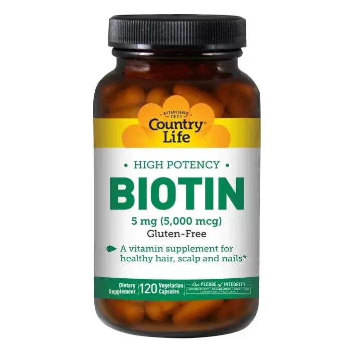 Витамин Country Life Концентрированный Биотин (В7), 5 мг, High Potency Biotin, 1 (CLF-06506)