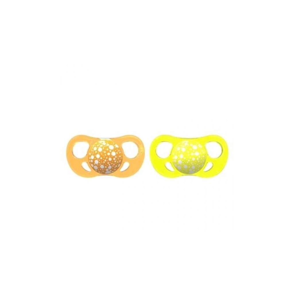 Пустышка Twistshake 6+, оранжевый и желтый, 2 шт. (78090)