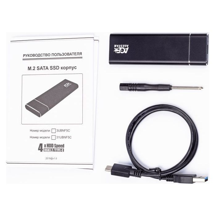Кишеня зовнішня AgeStar M2 NGFF black (3UBNF5C (Black)) зображення 3