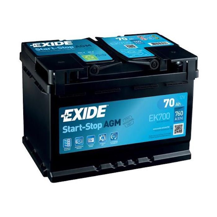 Аккумулятор автомобильный EXIDE START-STOP AGM 70A (EK700)