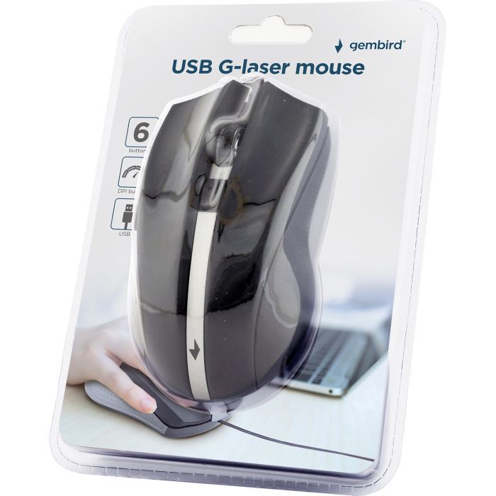 Мышка Gembird MUS-GU-02 USB Black (MUS-GU-02) изображение 5