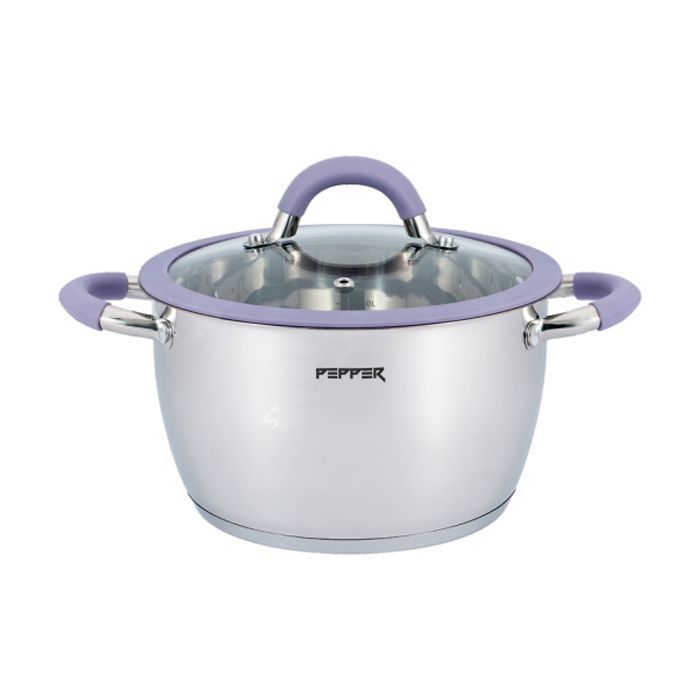 Кастрюля Pepper Purple Iris Silicone 22 см 4,2 л PR-1109-22 (107796)