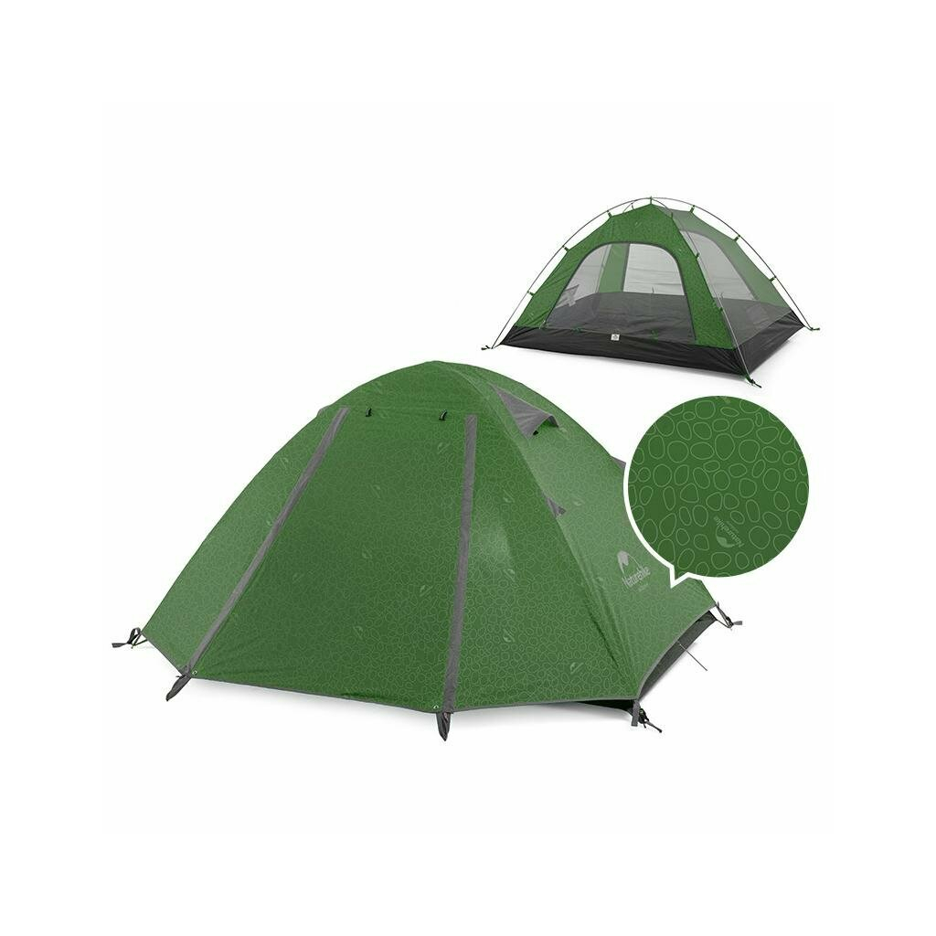 Палатка Naturehike P-Series NH18Z044-P 210T 65D Dark Green (6927595762646) изображение 2