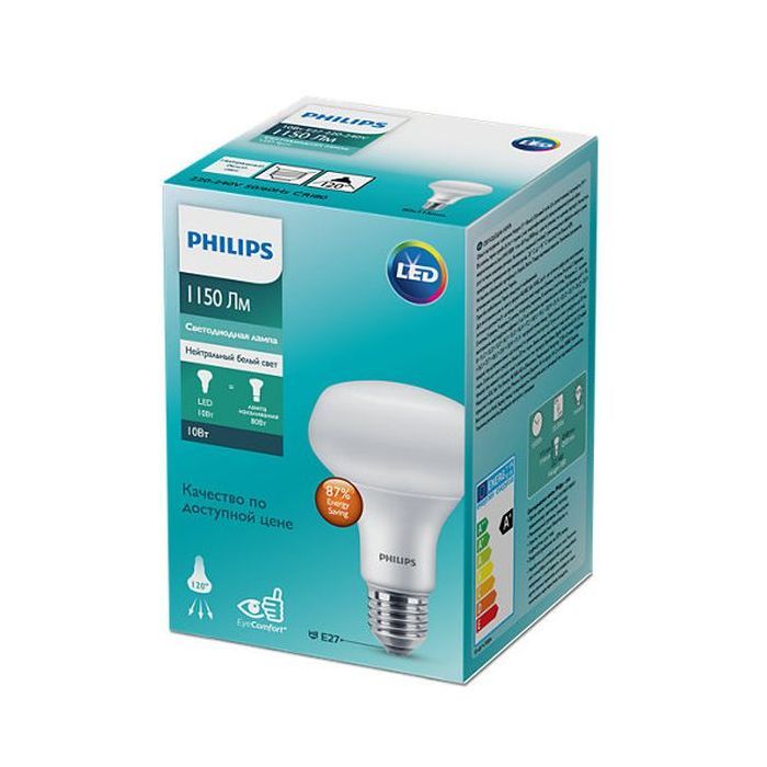 Лампочка Philips ESS LEDspot 10W 1150lm E27 R80 840 (929002966287) зображення 2