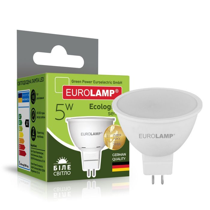 Лампочка Eurolamp LED SMD MR16 5W GU5.3 4000K 220V (LED-SMD-05534(P)) изображение 2