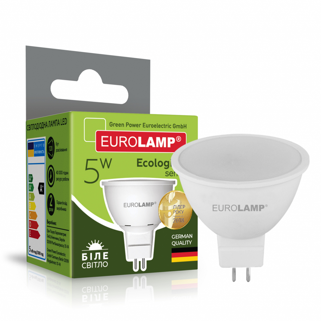Лампочка Eurolamp LED SMD MR16 5W GU5.3 4000K 220V (LED-SMD-05534(P))