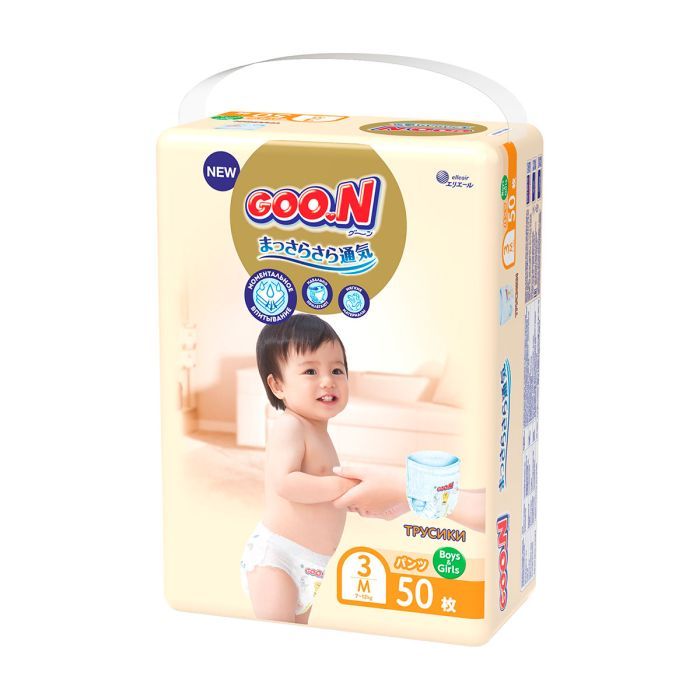 Подгузники GOO.N Premium Soft 7-12 кг размер М унисекс 50 шт (863227) изображение 2