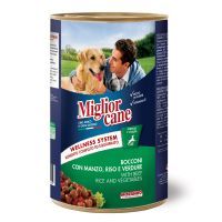 Консервы для собак Migliorcane с кусочками говядины, рисом и овощами 1250 г (8007520011518)