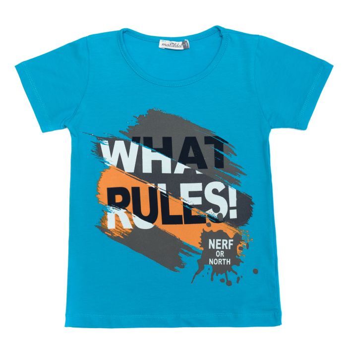 Піжама дитяча Matilda "WHAT RULES!" (M12264-3-128B-blue) зображення 2