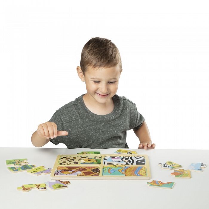 Пазл Melissa&Doug дерев'яні у футлярі "Тварини" (MD31362) зображення 2