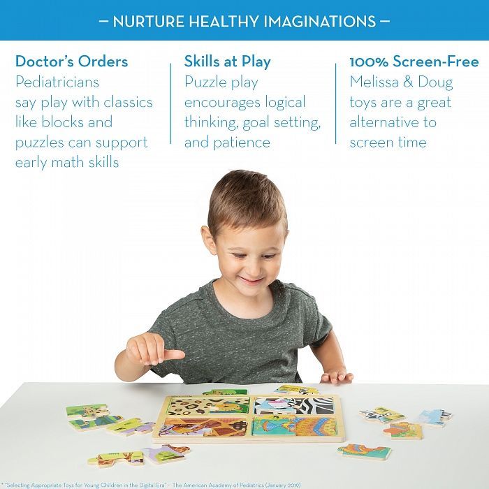 Пазл Melissa&Doug дерев'яні у футлярі "Тварини" (MD31362) зображення 5