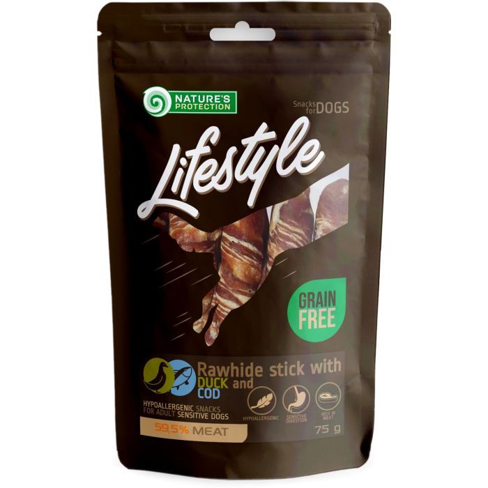 Лакомство для собак Nature's Protection роллы из утки и трески 75 г (SNK46132)
