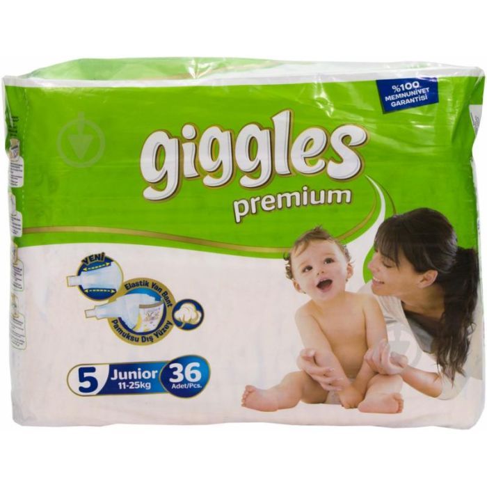 Підгузки Giggles Premium Junior 11-25 кг 36 шт (8680131201617)
