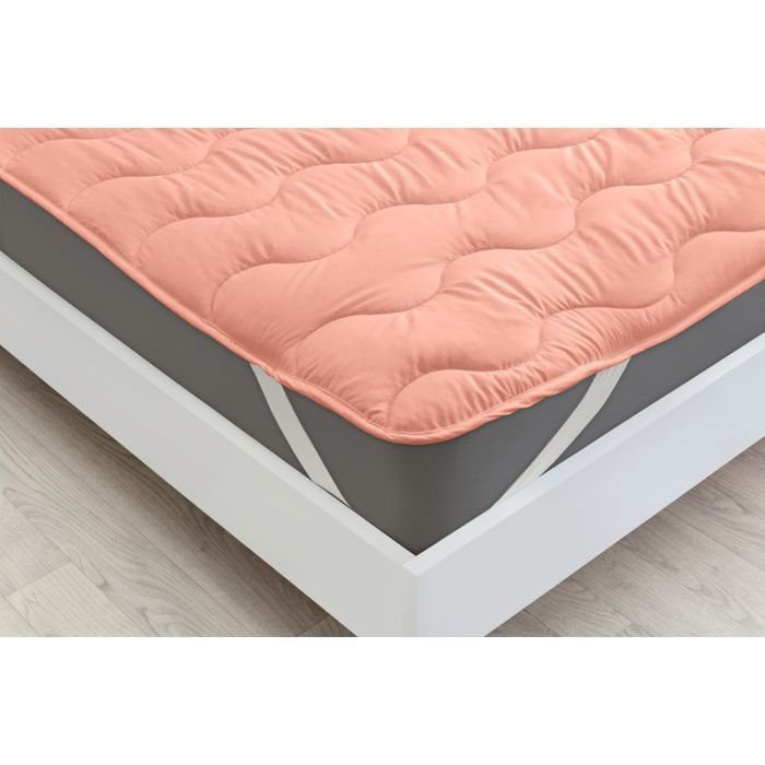 Наматрасник MirSon №1762 Eco Light Coral Тенсель Modal на резинке по углам 200x200 см (2200003712322) изображение 4