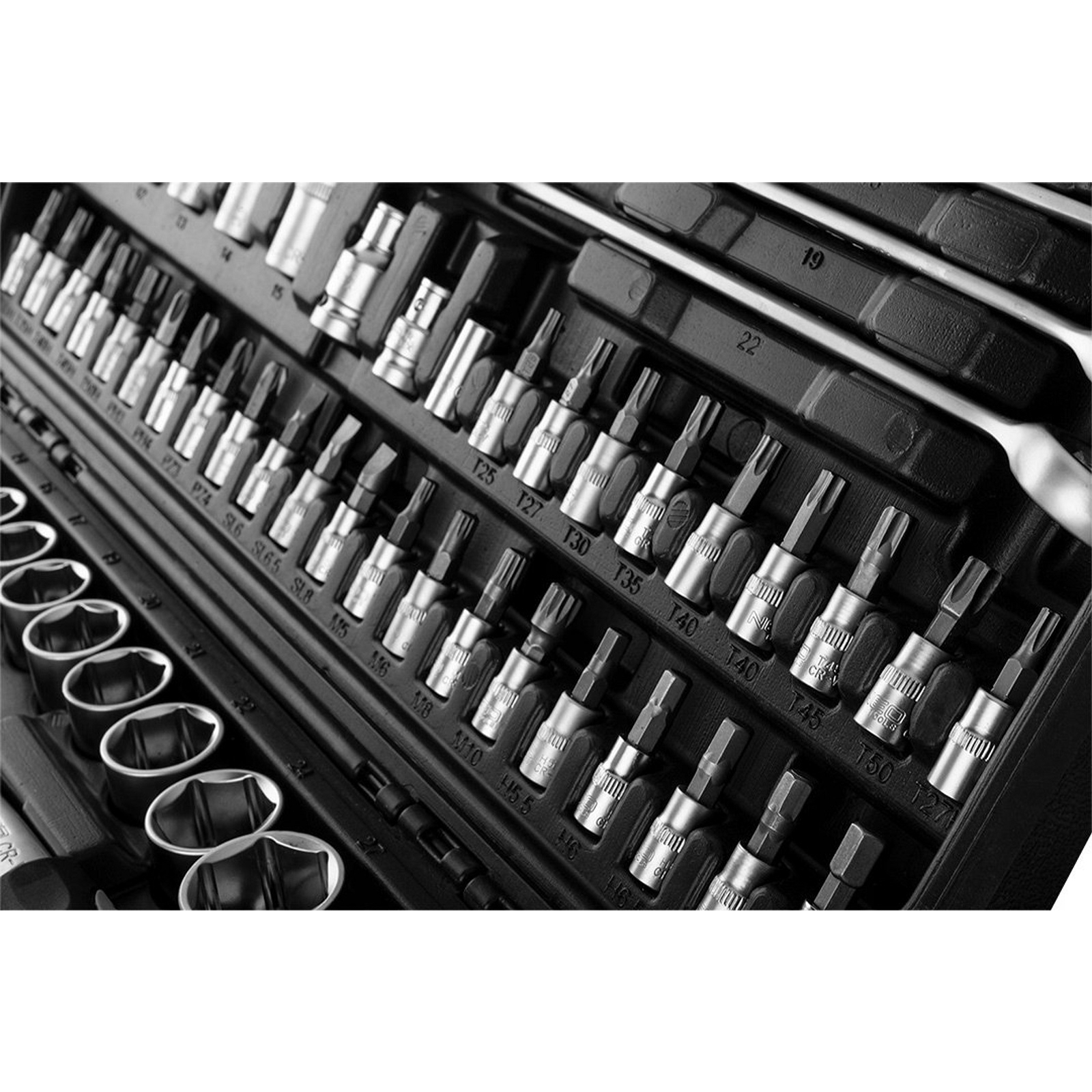 Набір інструментів Neo Tools 1/2", 3/8", 1/4", 216 шт. (10-216) зображення 3