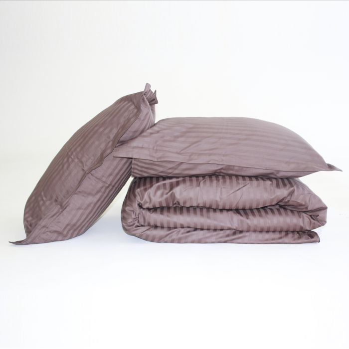 Постельное белье MirSon Satin Stripe 30-0006DarkBrown 160х220 Семейный (2200005249499) изображение 9