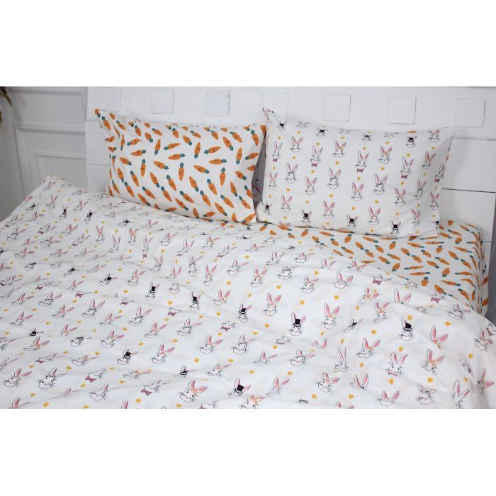 Постільна білизна MirSon Бязь 17-0529 Bunnies white Односпальний (2200003674002) зображення 3