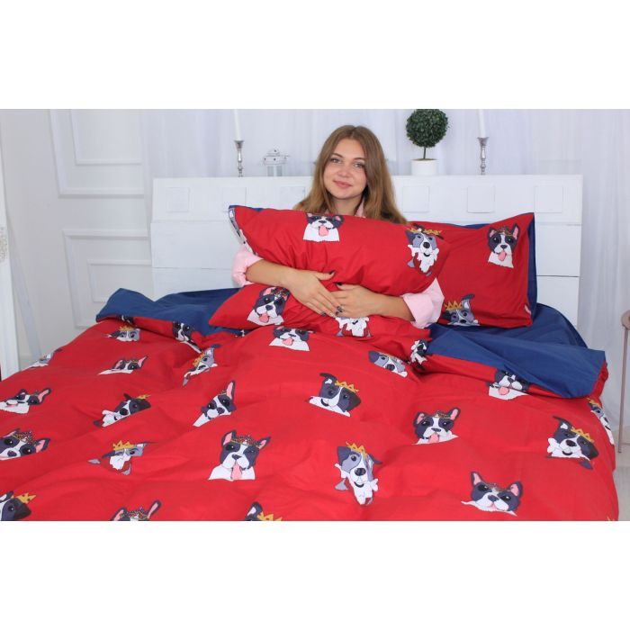 Постільна білизна MirSon Бязь Ranforce Elite 17-0568 Kings of dogs 143х210х2 (2200004682051) зображення 4