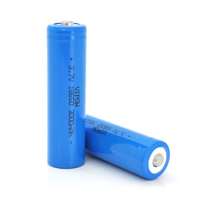 Аккумулятор 18650 3000mAh, TipTop, 3.7V, Blue Vipow (ICR18650-3000mAhTT)