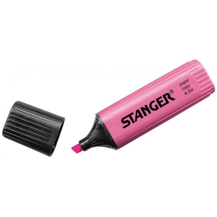 Маркер Stanger текстовий, 1-5 мм рожевий 10 шт (MARKER-TXT-STFLATP10)