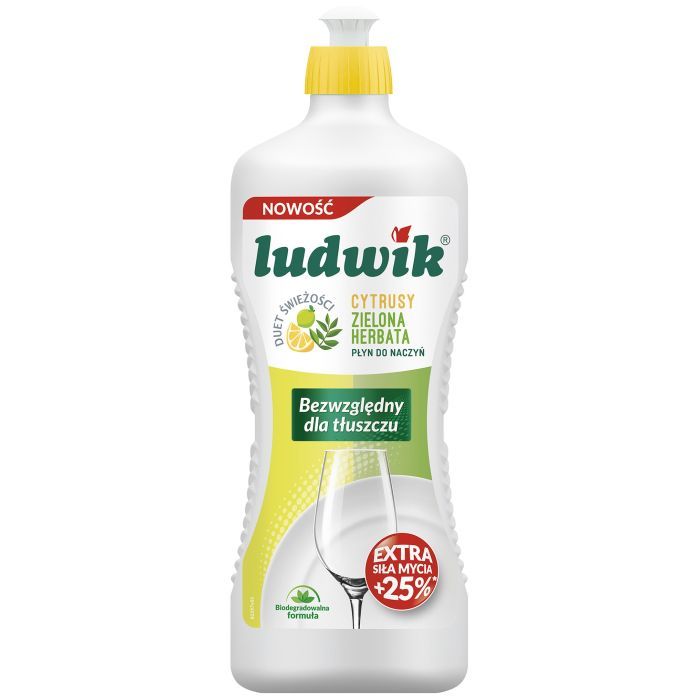 Средство для ручного мытья посуды Ludwik Цитрус и зеленый чай 900 г (5900498028386)