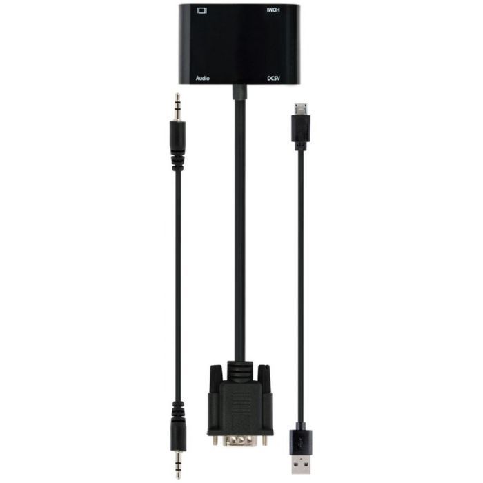 Перехідник Cablexpert VGA to HDMI/VGA+audio 3.5mm (A-VGA-HDMI-02) зображення 3