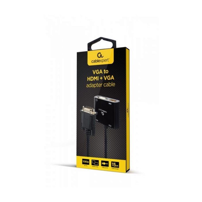 Перехідник Cablexpert VGA to HDMI/VGA+audio 3.5mm (A-VGA-HDMI-02) зображення 5