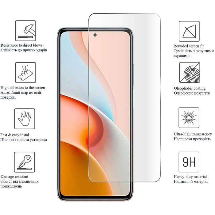 Стекло защитное Drobak Xiaomi Mi 11T (606096) изображение 2