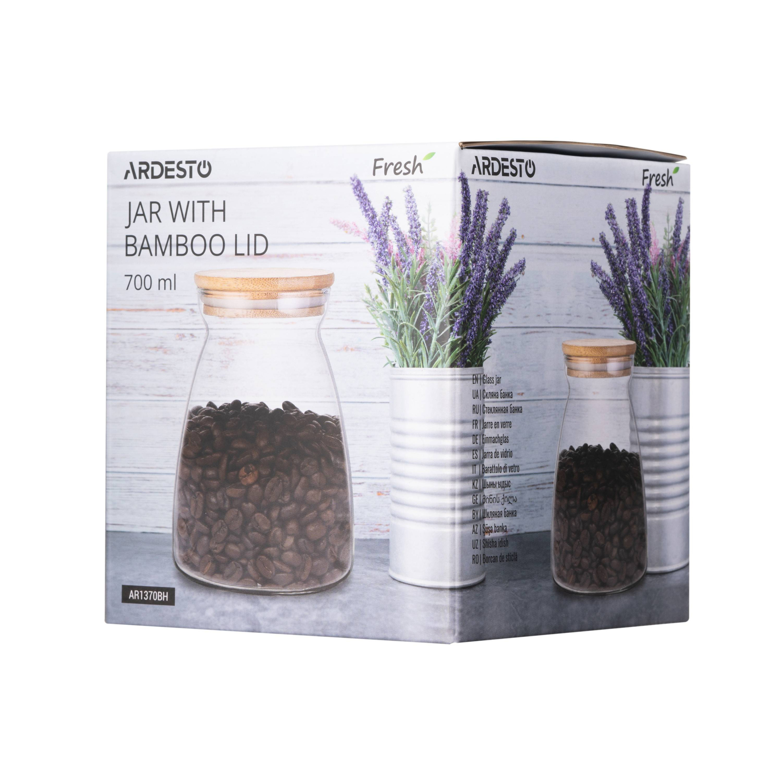 Ємність для сипучих продуктів Ardesto Fresh Hourglass 700 мл (AR1370BH) зображення 2
