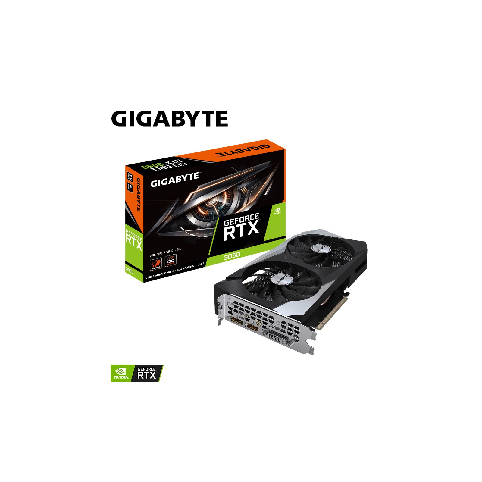 Відеокарта GIGABYTE GeForce RTX3050 8Gb WINDFORCE OC (GV-N3050WF2OC-8GD) зображення 8