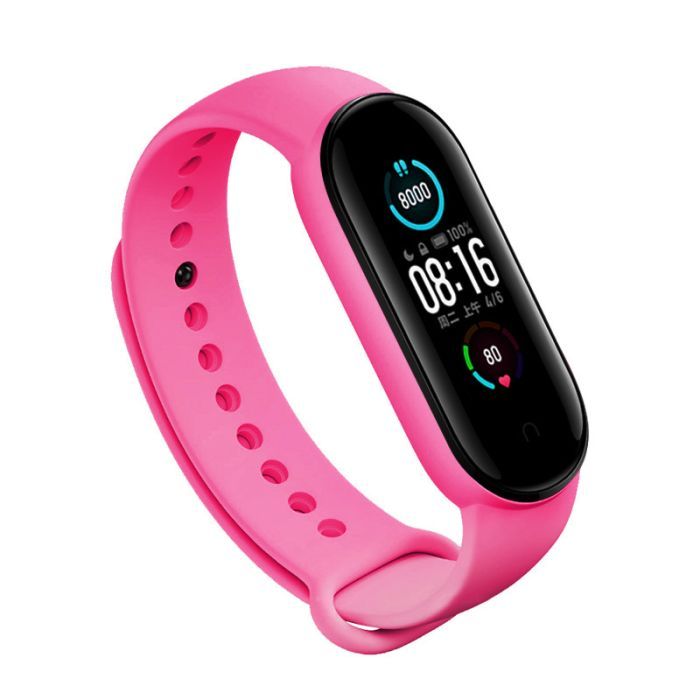 Ремінець до фітнес браслета BeCover Silicone для Xiaomi Mi Smart Band 5/6/7 Hot Pink (705556) зображення 2