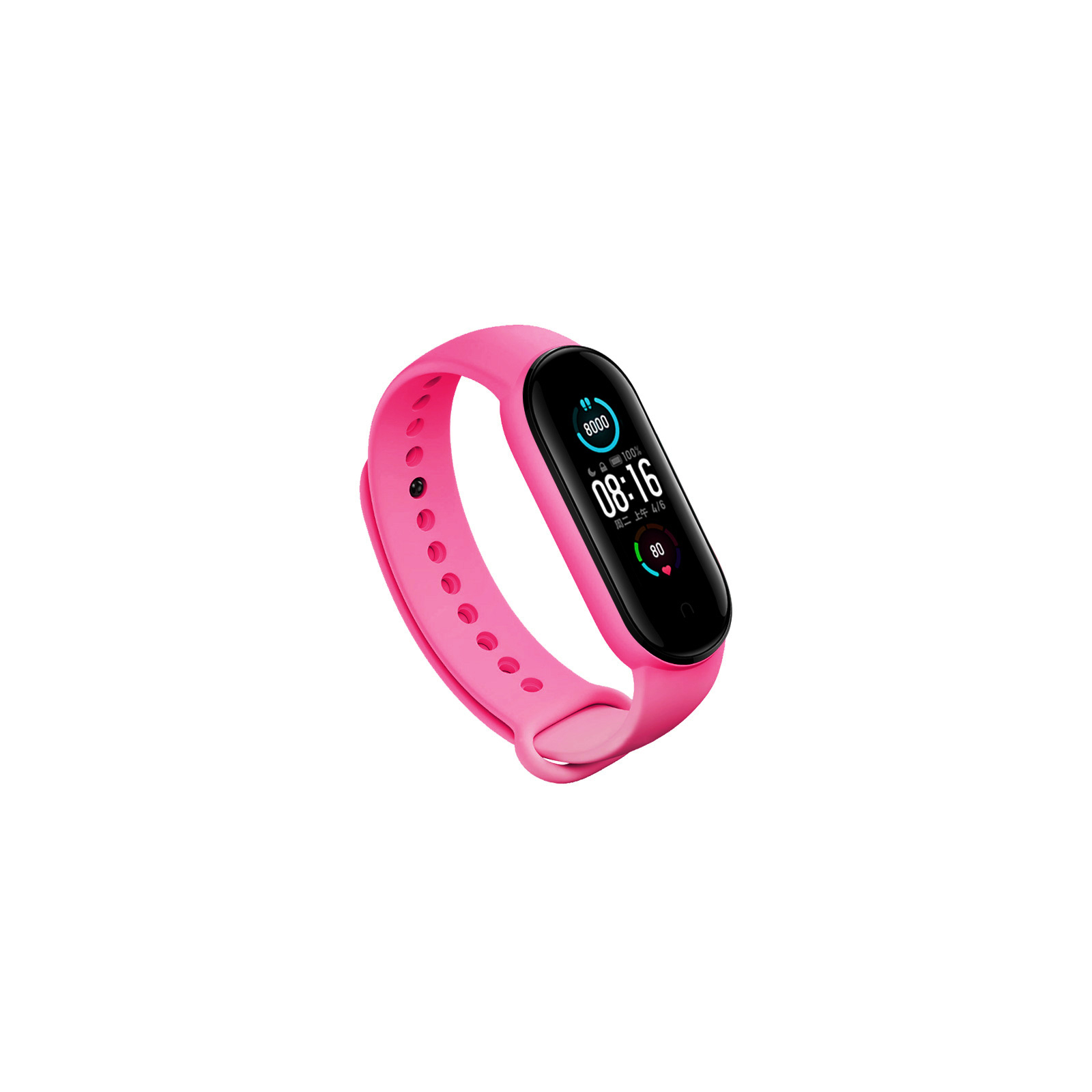 Ремешок для фитнес браслета BeCover Silicone для Xiaomi Mi Smart Band 5/6/7 Hot Pink (705556) изображение 2