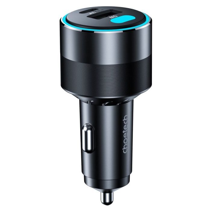 Зарядное устройство Choetech car 2хUSB-C+USB-A 130W QC3.0/PD/PPS black (TC0011-BK) изображение 3