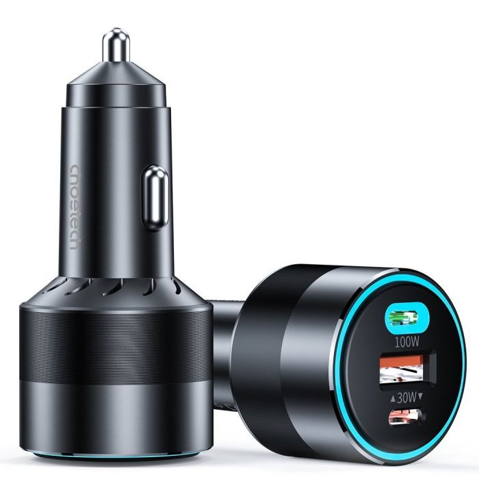 Зарядное устройство Choetech car 2хUSB-C+USB-A 130W QC3.0/PD/PPS black (TC0011-BK) изображение 4