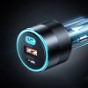 Зарядное устройство Choetech car 2хUSB-C+USB-A 130W QC3.0/PD/PPS black (TC0011-BK) изображение 6