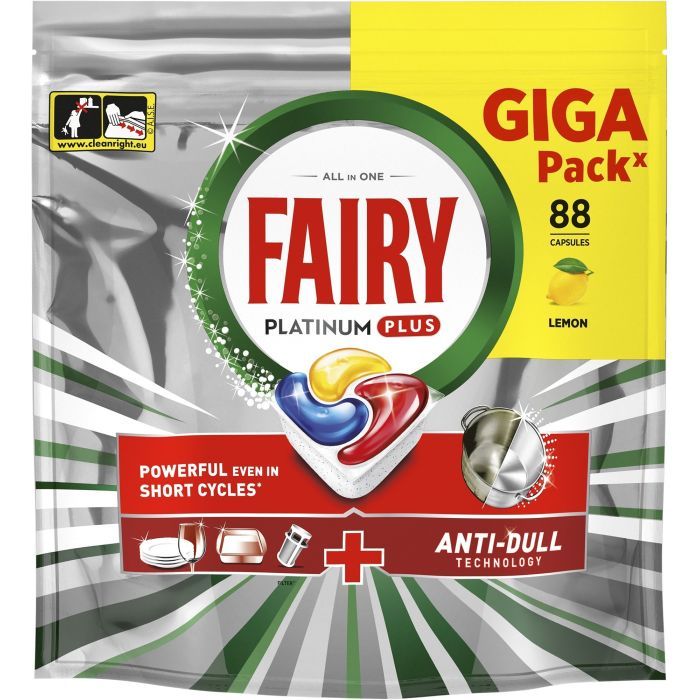 Таблетки для посудомоечных машин Fairy Platinum Plus All in One Lemon 54 шт. (8006530115490)