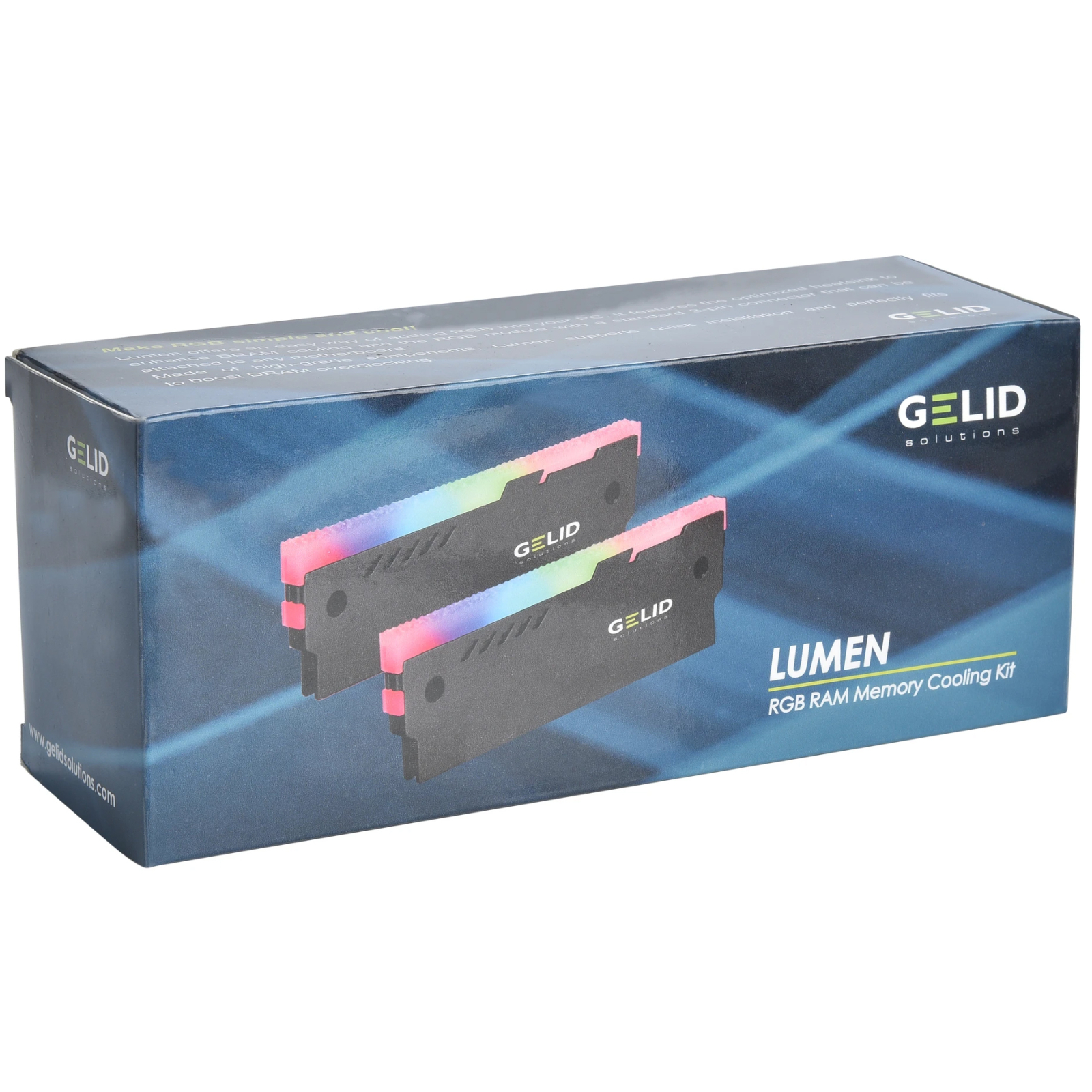 Охлаждение для памяти Gelid Solutions Lumen RGB RAM Memory Cooling Black (GZ-RGB-01) изображение 5