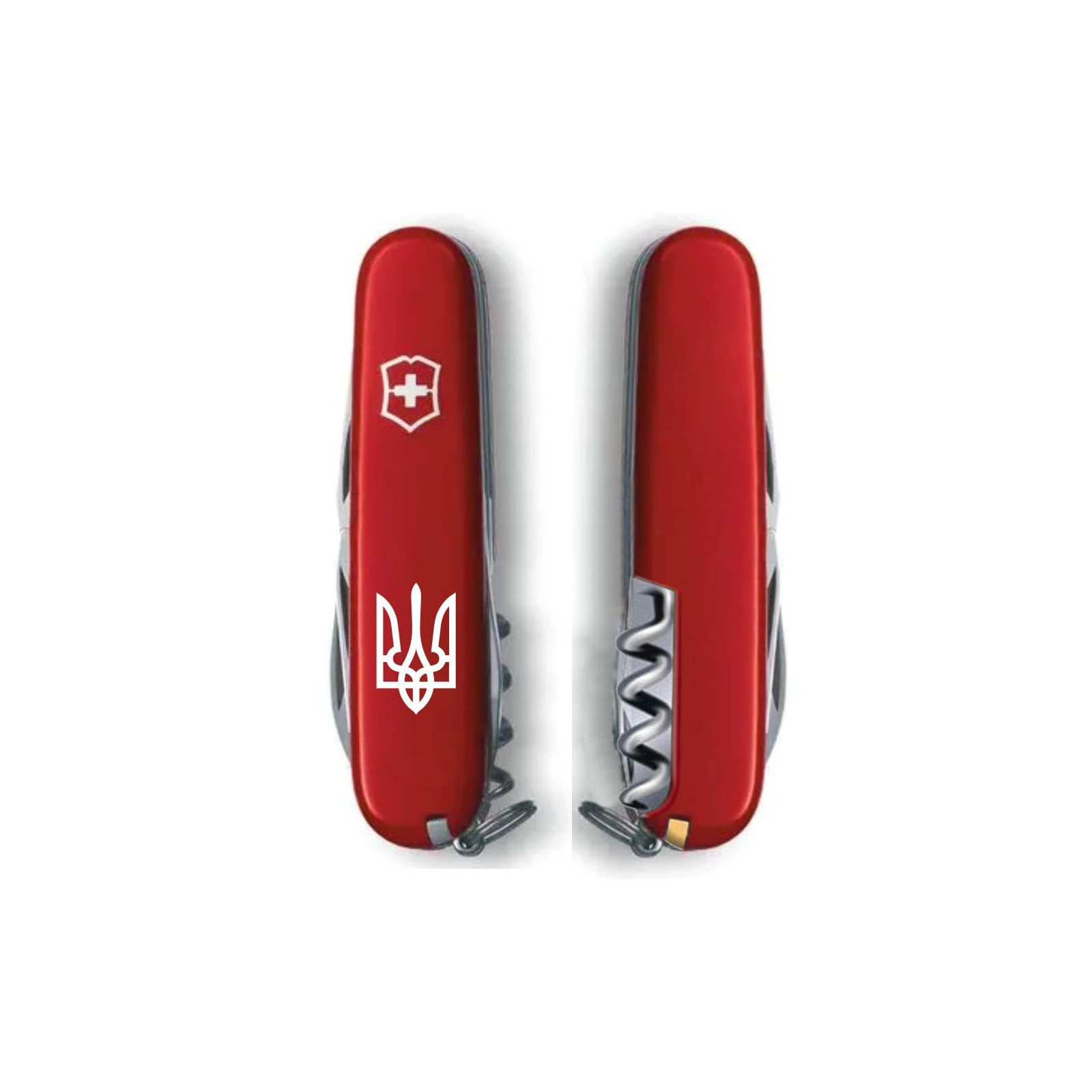 Нож Victorinox Camper Ukraine Red "Тризуб Готичний білий" (1.3613_T0630u) изображение 2