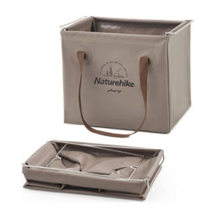 Відро складне Naturehike CNH22SN002 ПВХ 20л Tan (6927595795132) зображення 2