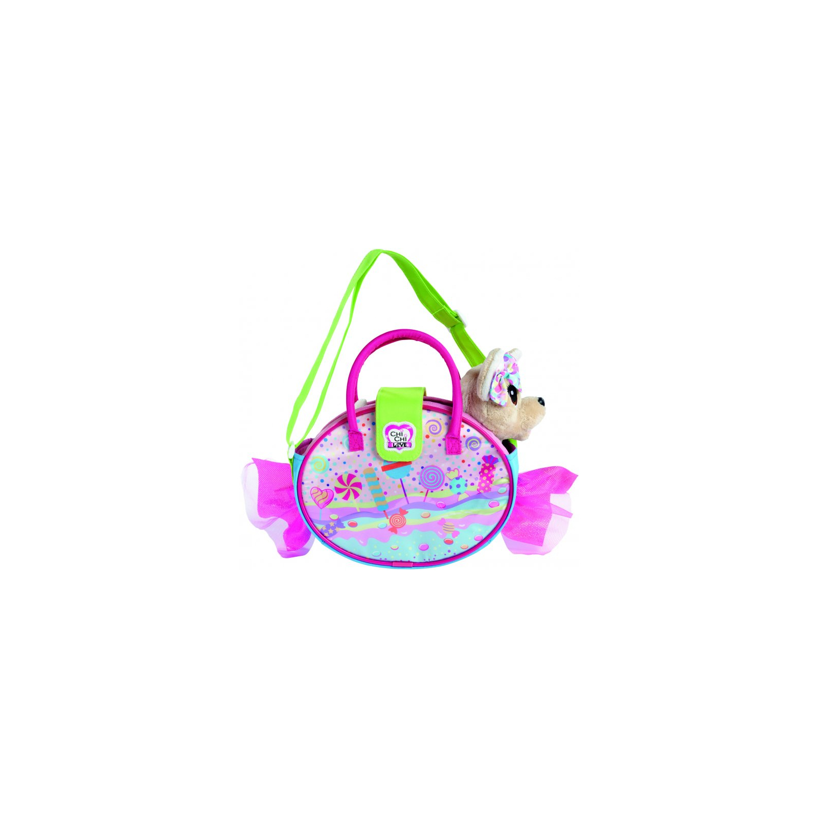 Мягкая игрушка Chi Chi Love Собачка Чихуахуа Фэшн Сладкая конфета с сумочкой и брелком-сюрпризом 20 см (5890001) изображение 3
