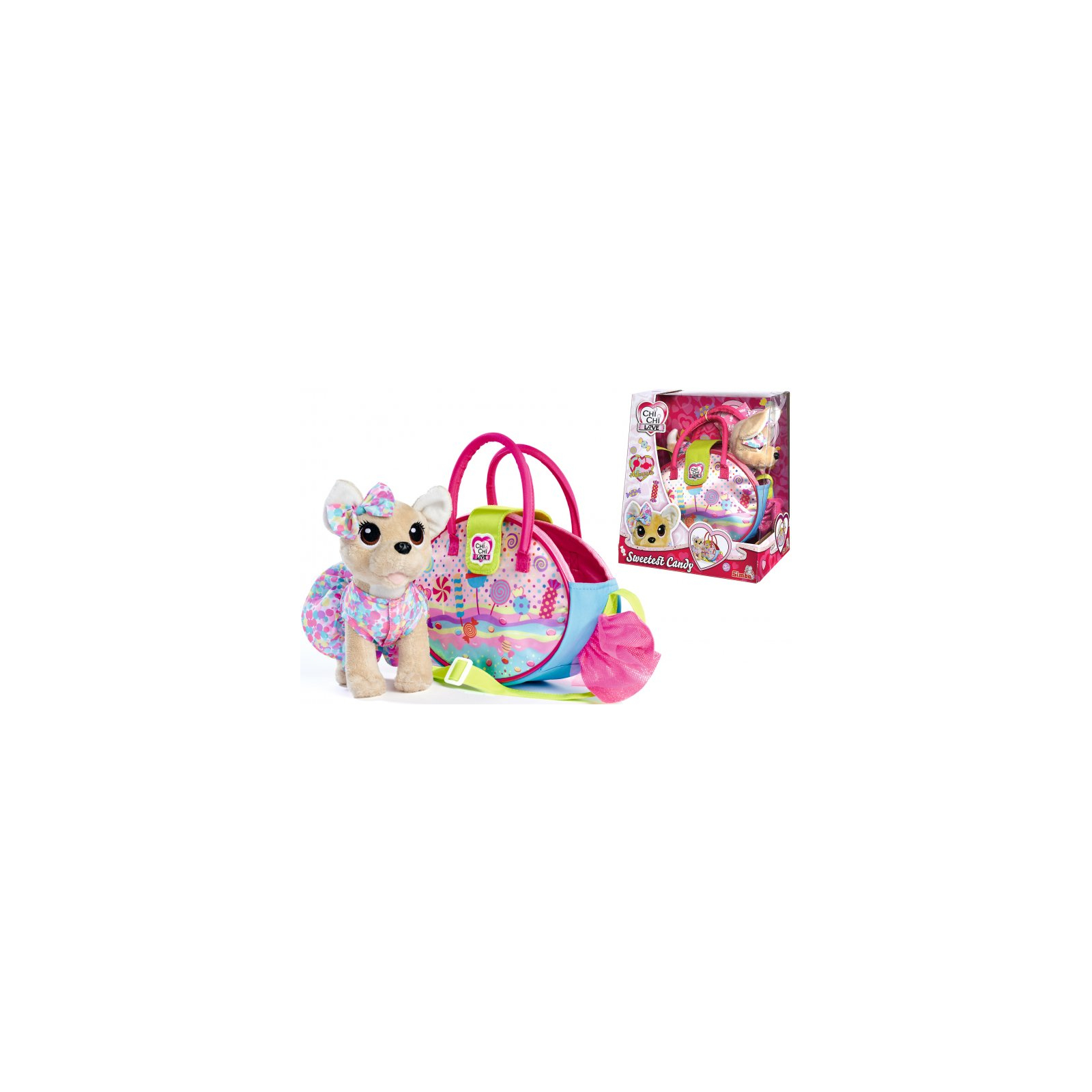 М'яка іграшка Chi Chi Love Собачка Чихуахуа Фешн Солодка цукерка із сумочкою та брелком-сюрпризом 20 см (5890001) зображення 5