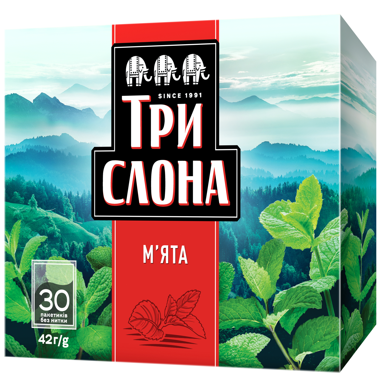 Чай Три Слона "Мята" 30х1.4 г (ts.79884)