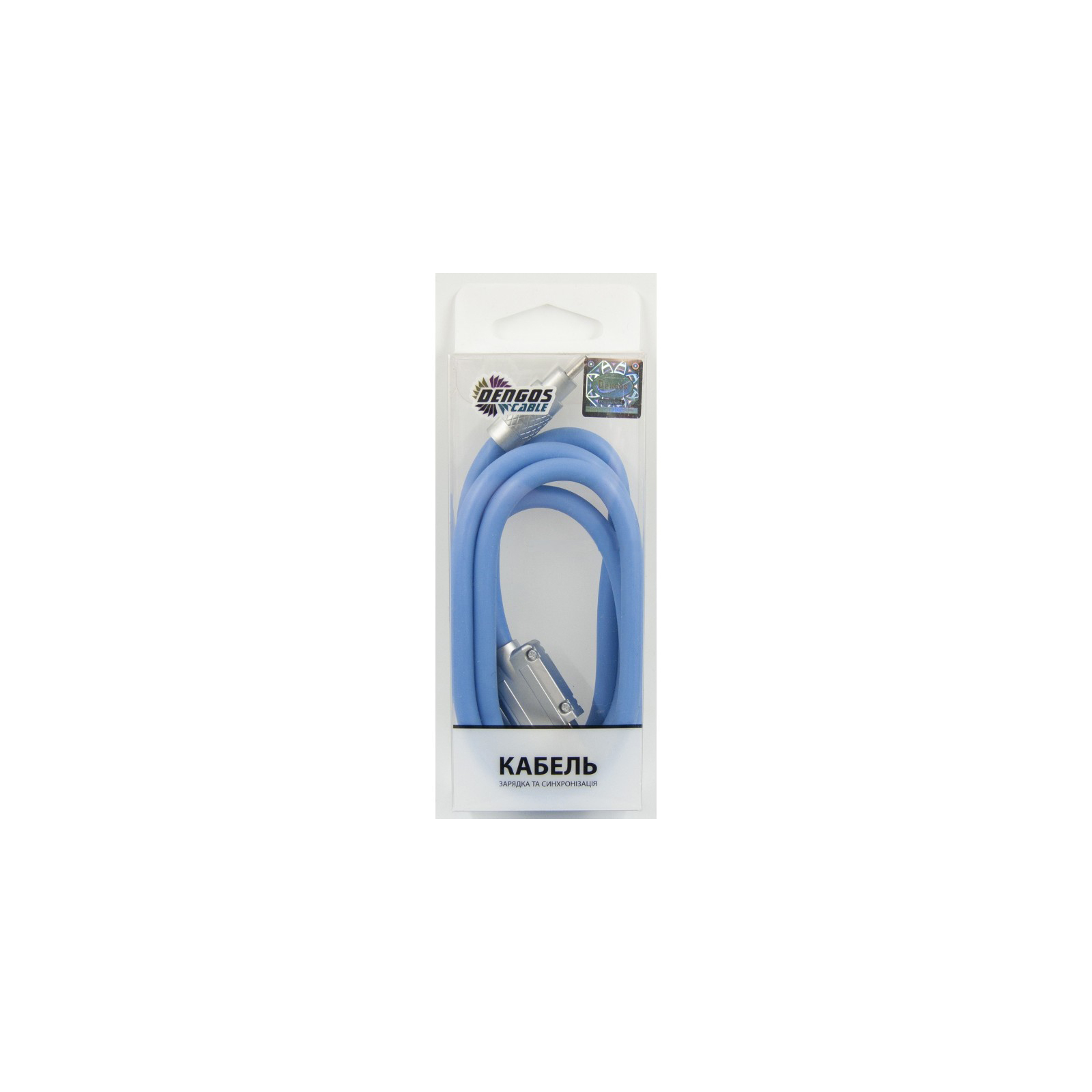Дата кабель USB 2.0 AM to Type-C 1.0m blue Dengos (PLS-TC-NS-BLUE) зображення 2