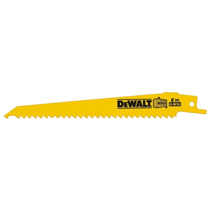 Полотно DeWALT пильное биметаллическое, быстрый пропил, 152 мм, 6 TPI, 5 шт (DT2359) изображение 2