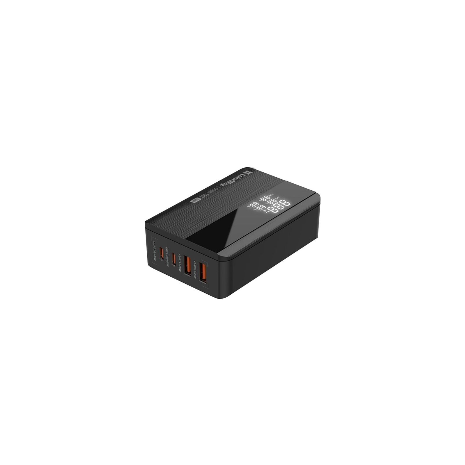Зарядний пристрій ColorWay Power Delivery GaN (2USB-A + 2USB TYPE-C) (100W) black (CW-CHS041PD-BK) зображення 4